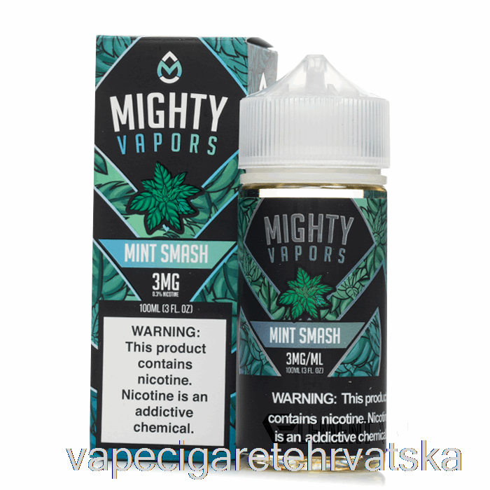 Vape Cigarete Mint Smash - Snažne Pare - 100 Ml 3 Mg